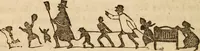 An illustration from The model book of dreams, fortune teller, and epitome of parlor entertainments (1864)