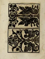 An illustration from Modelbüch neuw aller art Nehens uñ Stickens : jetzund wider mit vil Mödlen vnd Stahlen : allen Steinmetzen, Seidenstickern, vnnd Neterin sehr nützlich vnnd lustig zügericht (1562)