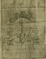 Picture 97 of 137 from Modelles, artifices de fev, et divers instrvmes de gverre : avec les moyes de s'en prevaloir : pour assieger, battre, surprendre, et deffendre toutes places : vtiles et necessaires a touvs cevx qvi fond profession des armes (1598), leaf 150