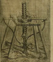 Picture 29 of 137 from Modelles, artifices de fev, et divers instrvmes de gverre : avec les moyes de s'en prevaloir : pour assieger, battre, surprendre, et deffendre toutes places : vtiles et necessaires a touvs cevx qvi fond profession des armes (1598), leaf 52