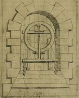 Picture 55 of 137 from Modelles, artifices de fev, et divers instrvmes de gverre : avec les moyes de s'en prevaloir : pour assieger, battre, surprendre, et deffendre toutes places : vtiles et necessaires a touvs cevx qvi fond profession des armes (1598), leaf 88