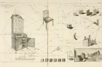 An illustration from Modell- und Zeichnungsbuch für Ebenisten, Tischer, Tapezirer und Stuhlmacher : und sonst für jeden Liebhaber des guten Geschmacks bey Möblirung und Einrichtung der Putz- und Prachtzimmer (1794)