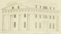 An illustration from The modern architect : or, Every carpenter his own master ; embracing plans, elevations, specifications, framing, etc., for private houses, classic dwellings, churches, &c. to which is added a new system of stair-building (1854)