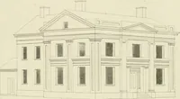 An illustration from The modern architect : or, Every carpenter his own master ; embracing plans, elevations, specifications, framing, etc., for private houses, classic dwellings, churches, &c. to which is added a new system of stair-building (1854)