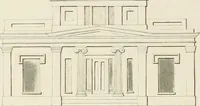 An illustration from The modern architect : or, Every carpenter his own master ; embracing plans, elevations, specifications, framing, etc., for private houses, classic dwellings, churches, &c. to which is added a new system of stair-building (1854)