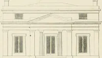 An illustration from The modern architect : or, Every carpenter his own master ; embracing plans, elevations, specifications, framing, etc., for private houses, classic dwellings, churches, &c. to which is added a new system of stair-building (1854)
