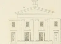 An illustration from The modern architect : or, Every carpenter his own master ; embracing plans, elevations, specifications, framing, etc., for private houses, classic dwellings, churches, &c. to which is added a new system of stair-building (1854)