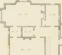 An illustration from The modern architect : or, Every carpenter his own master ; embracing plans, elevations, specifications, framing, etc., for private houses, classic dwellings, churches, &c. to which is added a new system of stair-building (1854)