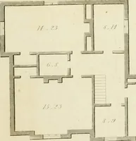 An illustration from The modern architect : or, Every carpenter his own master ; embracing plans, elevations, specifications, framing, etc., for private houses, classic dwellings, churches, &c. to which is added a new system of stair-building (1854)