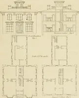An illustration from The modern architect : or, Every carpenter his own master ; embracing plans, elevations, specifications, framing, etc., for private houses, classic dwellings, churches, &c. to which is added a new system of stair-building (1854)