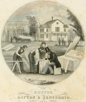 An illustration from The modern architect : or, Every carpenter his own master ; embracing plans, elevations, specifications, framing, etc., for private houses, classic dwellings, churches, &c. to which is added a new system of stair-building (1854)