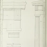 An illustration from The modern architect, or, Every carpenter his own master : embracing plans, elevations, specifications, framing, etc., for private houses, classic dwellings, churches, &c., to which added the new system of stair-building (1855)