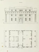 An illustration from The modern architect, or, Every carpenter his own master : embracing plans, elevations, specifications, framing, etc., for private houses, classic dwellings, churches, &c., to which added the new system of stair-building (1855)