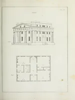 An illustration from The modern architect, or, Every carpenter his own master : embracing plans, elevations, specifications, framing, etc., for private houses, classic dwellings, churches, &c., to which added the new system of stair-building (1855)
