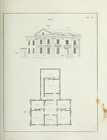 An illustration from The modern architect, or, Every carpenter his own master : embracing plans, elevations, specifications, framing, etc., for private houses, classic dwellings, churches, &c., to which added the new system of stair-building (1855)