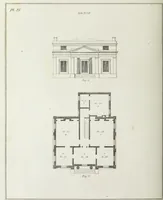 An illustration from The modern architect, or, Every carpenter his own master : embracing plans, elevations, specifications, framing, etc., for private houses, classic dwellings, churches, &c., to which added the new system of stair-building (1855)