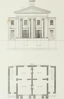 An illustration from The modern architect, or, Every carpenter his own master : embracing plans, elevations, specifications, framing, etc., for private houses, classic dwellings, churches, &c., to which added the new system of stair-building (1855)