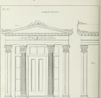 An illustration from The modern architect, or, Every carpenter his own master : embracing plans, elevations, specifications, framing, etc., for private houses, classic dwellings, churches, &c., to which added the new system of stair-building (1855)