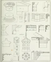 An illustration from The modern architect, or, Every carpenter his own master : embracing plans, elevations, specifications, framing, etc., for private houses, classic dwellings, churches, &c., to which added the new system of stair-building (1855)