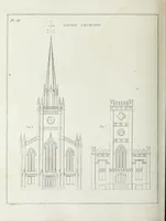 An illustration from The modern architect, or, Every carpenter his own master : embracing plans, elevations, specifications, framing, etc., for private houses, classic dwellings, churches, &c., to which added the new system of stair-building (1855)