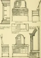An illustration from Modern cabinet work, furniture & fitments; an account of the theory & practice in the production of all kinds of cabinet work & furniture with chapters on the growth and progress of design and construction; illustrated by over 1000 practical workshop drawings, photographs & original designs (1922)