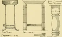 An illustration from Modern cabinet work, furniture & fitments; an account of the theory & practice in the production of all kinds of cabinet work & furniture with chapters on the growth and progress of design and construction; illustrated by over 1000 practical workshop drawings, photographs & original designs (1922)