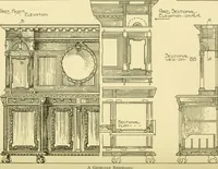 An illustration from Modern cabinet work, furniture & fitments; an account of the theory & practice in the production of all kinds of cabinet work & furniture with chapters on the growth and progress of design and construction; illustrated by over 1000 practical workshop drawings, photographs & original designs (1922)
