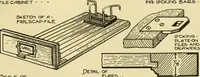 An illustration from Modern cabinet work, furniture & fitments; an account of the theory & practice in the production of all kinds of cabinet work & furniture with chapters on the growth and progress of design and construction; illustrated by over 1000 practical workshop drawings, photographs & original designs (1922)