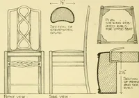 An illustration from Modern cabinet work, furniture & fitments; an account of the theory & practice in the production of all kinds of cabinet work & furniture with chapters on the growth and progress of design and construction; illustrated by over 1000 practical workshop drawings, photographs & original designs (1922)