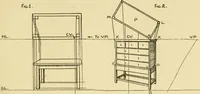 An illustration from Modern cabinet work, furniture & fitments; an account of the theory & practice in the production of all kinds of cabinet work & furniture with chapters on the growth and progress of design and construction; illustrated by over 1000 practical workshop drawings, photographs & original designs (1922)