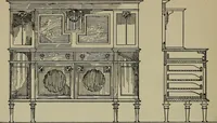 An illustration from Modern cabinetwork, furniture & fitments; an account of the theory & practice in the production of all kinds of cabinetwork & furniture, with chapters on the growth and progress of design and construction; (1910)