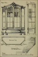 An illustration from Modern cabinetwork, furniture & fitments; an account of the theory & practice in the production of all kinds of cabinetwork & furniture, with chapters on the growth and progress of design and construction; (1910)