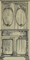 An illustration from Modern cabinetwork, furniture & fitments; an account of the theory & practice in the production of all kinds of cabinetwork & furniture, with chapters on the growth and progress of design and construction; (1910)