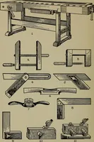 An illustration from Modern cabinetwork, furniture & fitments; an account of the theory & practice in the production of all kinds of cabinetwork & furniture, with chapters on the growth and progress of design and construction; (1910)
