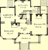 An illustration from Modern dwellings : a book of practical designs and plans for those who wish to build or beautify their homes (1901)