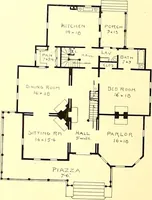 An illustration from Modern dwellings : a book of practical designs and plans for those who wish to build or beautify their homes (1901)