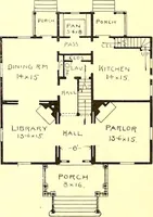 An illustration from Modern dwellings : a book of practical designs and plans for those who wish to build or beautify their homes (1901)