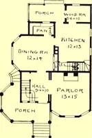 An illustration from Modern dwellings : a book of practical designs and plans for those who wish to build or beautify their homes (1901)