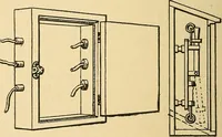 An illustration from Modern electrical construction; a reliable, practical guide for the beginner in electrical construction, showing the latest approved methods of installing work of all kinds according to the safety rules of the National board of fire underwriters (1905)