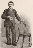 An illustration from Moderne Wunder : natürliche Erklärung der neueren und älteren Geheimnisse der Spiritisten und Antispiritisten, Geistercitierer, Hellseher, Gedankenleser, Heilmedien, Mnemotechniker, Rechenkünstler : sowie der neueren sensationellen Wunder und Darstellungen aus dem Gebiete der Optik, Physik und Mechanik (1897)
