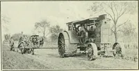 An illustration from The modern gas tractor, its construction, utility, operation and repair: a practical treatise defining every branch of up-to-date gas tractor engineering, driving and maintenance in a non-technical manner. Considers fully all types of power plants and their components, methods of drive and speed changing mechanisms. Describes design and construction as well as practical application of tractors in the field (1919)
