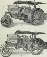An illustration from The modern gas tractor, its construction, utility, operation and repair: a practical treatise defining every branch of up-to-date gas tractor engineering, driving and maintenance in a non-technical manner. Considers fully all types of power plants and their components, methods of drive and speed changing mechanisms. Describes design and construction as well as practical application of tractors in the field (1919)