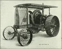 An illustration from The modern gas tractor, its construction, utility, operation and repair: a practical treatise defining every branch of up-to-date gas tractor engineering, driving and maintenance in a non-technical manner. Considers fully all types of power plants and their components, methods of drive and speed changing mechanisms. Describes design and construction as well as practical application of tractors in the field (1919)
