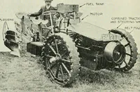 An illustration from The modern gas tractor, its construction, utility, operation and repair: a practical treatise defining every branch of up-to-date gas tractor engineering, driving and maintenance in a non-technical manner. Considers fully all types of power plants and their components, methods of drive and speed changing mechanisms. Describes design and construction as well as practical application of tractors in the field (1919)