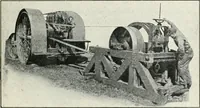An illustration from The modern gas tractor, its construction, utility, operation and repair: a practical treatise defining every branch of up-to-date gas tractor engineering, driving and maintenance in a non-technical manner. Considers fully all types of power plants and their components, methods of drive and speed changing mechanisms. Describes design and construction as well as practical application of tractors in the field (1919)