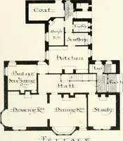 An illustration from The modern home; a book of British domestic architecture for moderate incomes; a companion volume to "The British home of to-day"; (1906)