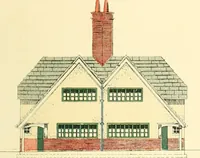 An illustration from The modern home; a book of British domestic architecture for moderate incomes; a companion volume to "The British home of to-day"; (1906)