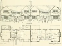 An illustration from The modern home; a book of British domestic architecture for moderate incomes; a companion volume to "The British home of to-day"; (1906)