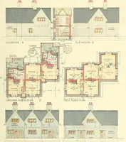 An illustration from The modern home; a book of British domestic architecture for moderate incomes; a companion volume to "The British home of to-day"; (1906)