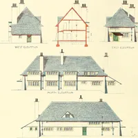 An illustration from The modern home; a book of British domestic architecture for moderate incomes; a companion volume to "The British home of to-day"; (1906)